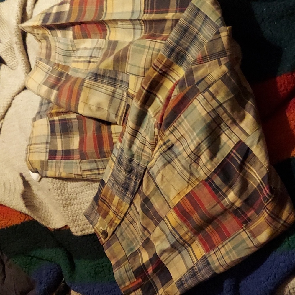 Brooks Brothers Madras Multicolor Plaid Men Pants